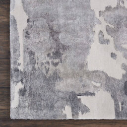 Silver Wool Handmade Luxurious Modern Abstract Optical/ (3D) Rug For Living Room And Bedroom-259Cm X 351Cm - thumbnail 5