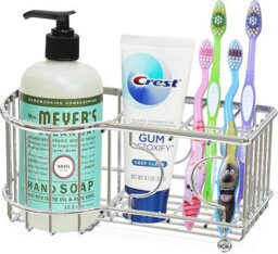 1 Pack Houseware Six-Slot Toothbrush Holder, Bronze - thumbnail 3
