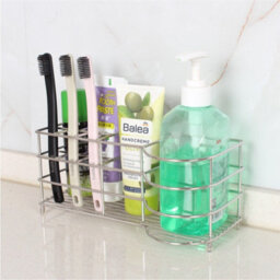 1 Pack Houseware Six-Slot Toothbrush Holder, Bronze