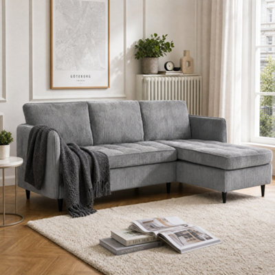 Dorel Home Lindhus 3Pl Sto Grey Corduroy - image 1