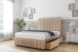 "Sloomy Kingsley Pebble Plush Divan Bed 2 Drawers Left Side-54"" Floor Standing Headboard 12""footboard 3' Single" - thumbnail 4