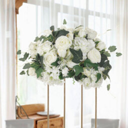 Living And Home Silk Artificial Flower Fake Bouquet For Home Wedding Party Decoration Table Centerpieces - thumbnail 1