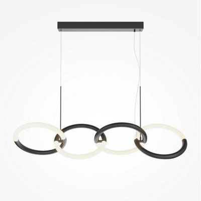 Luminosa Lighting Luminosa Maytoni Node Modern 4 Light Bar Pendant Ceiling Light Black Integrated Led 3000K - image 1