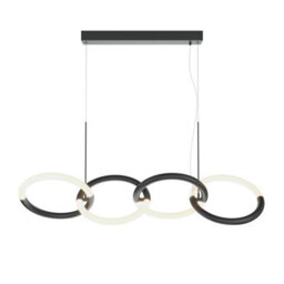 Luminosa Lighting Luminosa Maytoni Node Modern 4 Light Bar Pendant Ceiling Light Black Integrated Led 3000K - thumbnail 2