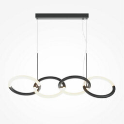 Luminosa Lighting Luminosa Maytoni Node Modern 4 Light Bar Pendant Ceiling Light Black Integrated Led 3000K - thumbnail 1