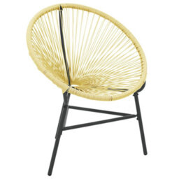 Berkfield Garden Acapulco Chair Poly Rattan Beige - thumbnail 2