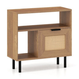 Natural Rattan Modern Nightstand Side Table - thumbnail 4