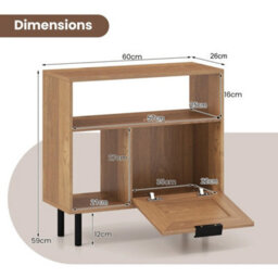 Natural Rattan Modern Nightstand Side Table - thumbnail 2