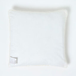 Homescapes Faux Fur Slogan Cushion Pair Plush Embroidered Design - thumbnail 3