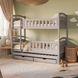 Arte Space-Saving Cashmere Blanka Bunk Bed With Trundle And Storage W198Cm - Trendy Triple Sleeper For Organised Family Living - thumbnail 1