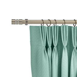 Lister Cartwright 28mm Antique Brass Fixed Metal Curtain Pole Set With Diamante Stripe Finial(300 Cm) - thumbnail 5