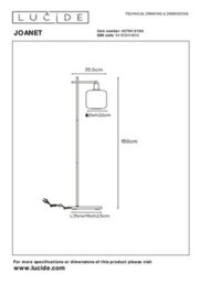Lucide Joanet Floor Lamp Black - thumbnail 7