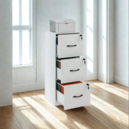 FURNOLD 3 Drawer Filing Cabinet With Locks For Home Office - thumbnail 1