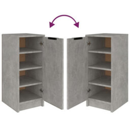 Walplus Shoe Cabinet Concrete Grey 30X35X70 Cm Engineered Wood - thumbnail 8