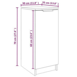 Walplus Shoe Cabinet Concrete Grey 30X35X70 Cm Engineered Wood - thumbnail 9