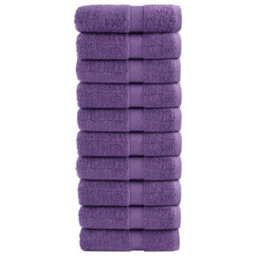 Berkfield Premium Wash Towels Solund 10 Pcs Purple 30X30 Cm 600 Gsm