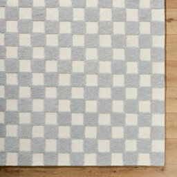 Livabliss Klopp-Hand Tufted Grey Ivory Wool Checkered Living Dining Bedroom Rug 183 X 275 Cm Easy Care, Non Shedding - thumbnail 8