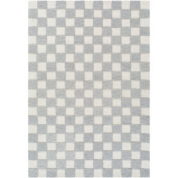 Livabliss Klopp-Hand Tufted Grey Ivory Wool Checkered Living Dining Bedroom Rug 183 X 275 Cm Easy Care, Non Shedding - thumbnail 2