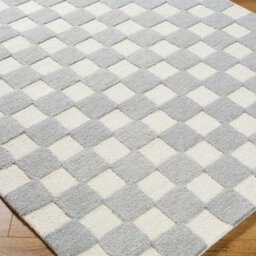 Livabliss Klopp-Hand Tufted Grey Ivory Wool Checkered Living Dining Bedroom Rug 183 X 275 Cm Easy Care, Non Shedding - thumbnail 6