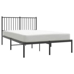 Walplus Metal Bed Frame Without Mattress With Headboard Black 120X190Cm - thumbnail 4