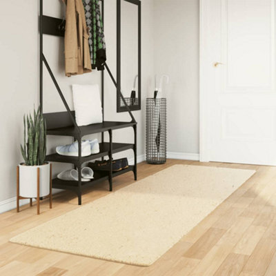 Walplus Rug Huarte Short Pile Soft And Washable Cream 80X250 Cm - image 1