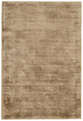 Modern Rug, Plain Rug For Bedroom, & Living Room, Viscose Rug, Easy To Clean Plain Rug, Gold Classy Rug-120Cm X 170Cm - image 1