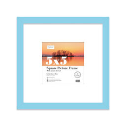 "5X5"" Light Blue Picture Frame - 5X5"" Square Frame With 3X3"" Mount For 5X5""/3X3"" Pictures Vintage Style Photo Display, 1 Pack" - thumbnail 1