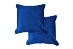 Plush Velvet Cushion Cover In Navy Blue - thumbnail 1