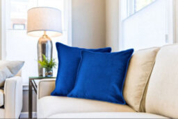 Plush Velvet Cushion Cover In Navy Blue - thumbnail 2