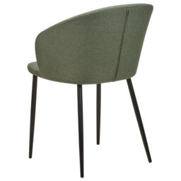 Beliani Set Of 2 Dining Chairs Mason Fabric Dark Green - thumbnail 6