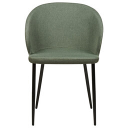 Beliani Set Of 2 Dining Chairs Mason Fabric Dark Green - thumbnail 5