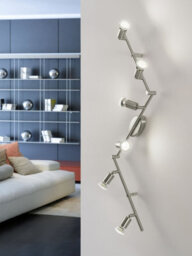 Satin Nickel Flush 6-Spot Ceiling Light With Gu10 Bulbs Included - thumbnail 3