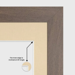 AK Frames 50X20Cm Walnut Sleek Multi Photo Frame With Ivory Mount - Holds 4 Apertures (4X) 6X4 Photos - thumbnail 7