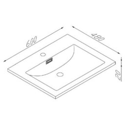 FNX Bathrooms Fluted Square 600 Wall Hung Vanity Unit & Basin - 2 Drawer Soft Close, Matte White Basin - thumbnail 7