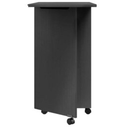 Vidaxl Rolling Cabinet With Desk Moss Grey Solid Wood Pine - thumbnail 5
