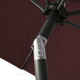 Rinse Bathrooms Outdoor Patio Garden Parasol 2.5M Sun Shade Umbrella Canopy W/crank Tilt Uv Protection Wine - thumbnail 6
