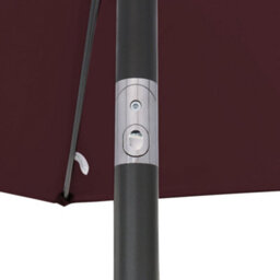 Rinse Bathrooms Outdoor Patio Garden Parasol 2.5M Sun Shade Umbrella Canopy W/crank Tilt Uv Protection Wine - thumbnail 5