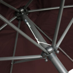 Rinse Bathrooms Outdoor Patio Garden Parasol 2.5M Sun Shade Umbrella Canopy W/crank Tilt Uv Protection Wine - thumbnail 7