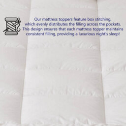 Glamhaus Mattress Topper Memory Foam Cushioned Cotton Bed Topper Anti Allergy - thumbnail 8