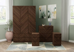 Catania 4 Piece Bedroom Set Royal Walnut - thumbnail 1