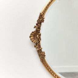 Melody Maison Round Gold Ornate Wall Mirror 56Cm X 56Cm - thumbnail 3