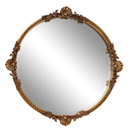 Melody Maison Round Gold Ornate Wall Mirror 56Cm X 56Cm - thumbnail 6