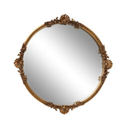 Melody Maison Round Gold Ornate Wall Mirror 56Cm X 56Cm - thumbnail 5
