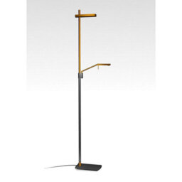 Luminosa Lighting Luminosa Phuket Floor Lamp 2 Light 21W Down 7W Up Led 3000K, 3000Lm, Touch Dimmer, Copper/anthracite - thumbnail 2