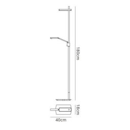 Luminosa Lighting Luminosa Phuket Floor Lamp 2 Light 21W Down 7W Up Led 3000K, 3000Lm, Touch Dimmer, Copper/anthracite - thumbnail 9