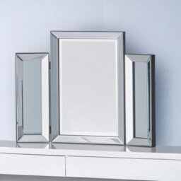 Julian Bowen Soprano Glass Dressing Table Mirror, Wood Frame, Rectangular, Freestanging, 50 X 65Cm