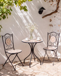 Beliani Set Of 2 Garden Chairs Settala Folding Metal Multicolour - thumbnail 2