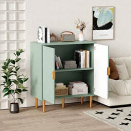 Furniturehmd 2 Door Storage Cabinet, Freestanding Sideboard Buffet Cabinet,modern Accent Cabinet For Living Room, Bedroom, Kitchen - thumbnail 3