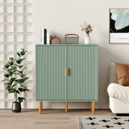 Furniturehmd 2 Door Storage Cabinet, Freestanding Sideboard Buffet Cabinet,modern Accent Cabinet For Living Room, Bedroom, Kitchen