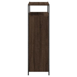 Berkfield Shoe Cabinet Brown Oak 75X34X112 Engineered Wood - thumbnail 6